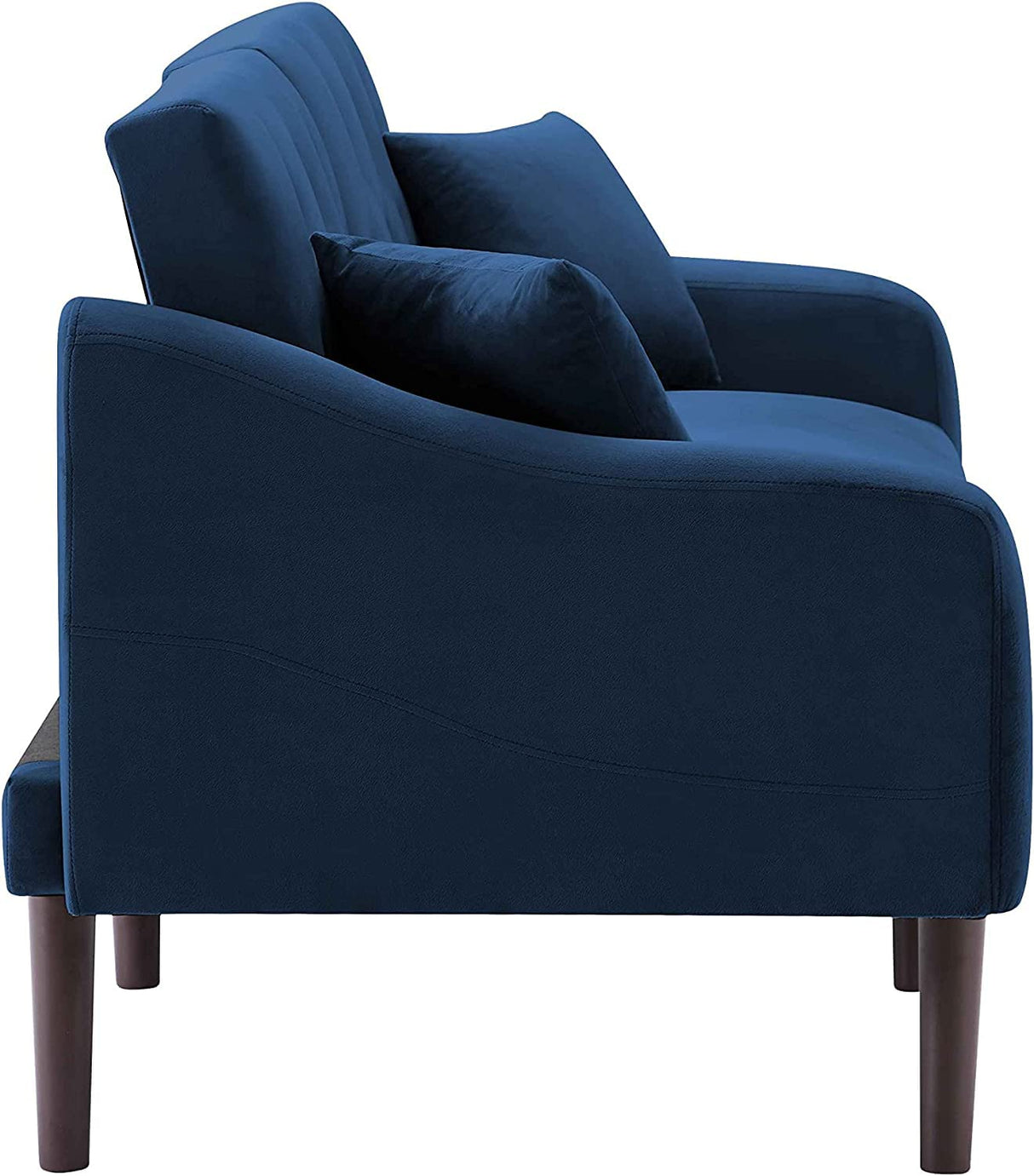 Convertible Futon Sofa Bed & Upholstered Velvet Loveseat Folding Sleeper Couch