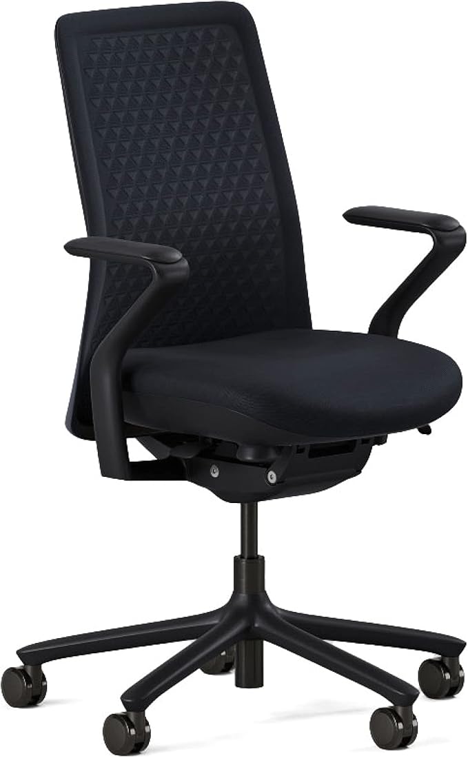 High Performance Executive Office Chair with Contoured Seat Back and Adjustable Lumbar Rest - High Density Foam Cushion with Aluminum Base - Up to 275 lbs - Galaxy