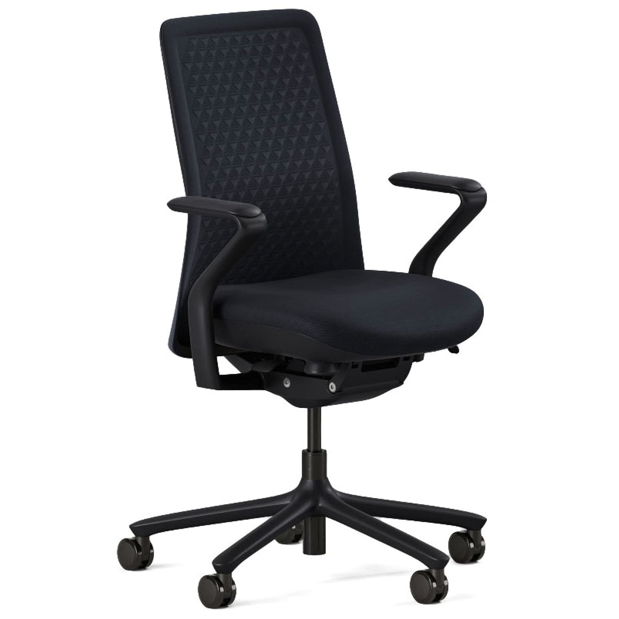 High Performance Executive Office Chair with Contoured Seat Back and Adjustable Lumbar Rest - High Density Foam Cushion with Aluminum Base - Up to 275 lbs - Galaxy