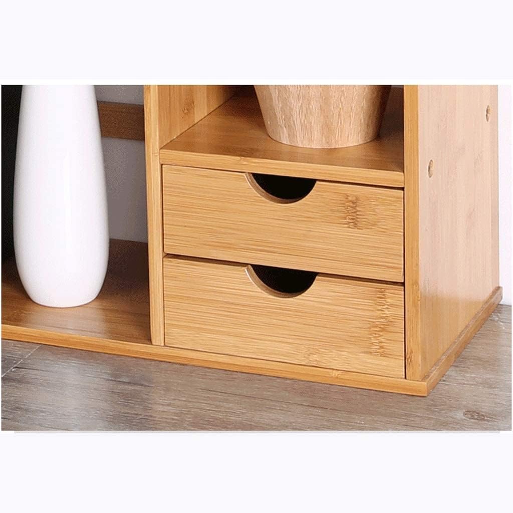 Bookcase Bookshelf Bamboo Bookshelf,Desktop Book Shelf Open Bookshelves