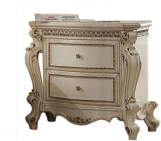 Furniture Picardy Nightstand, Antique Pearl