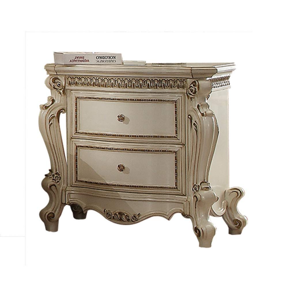 Furniture Picardy Nightstand, Antique Pearl