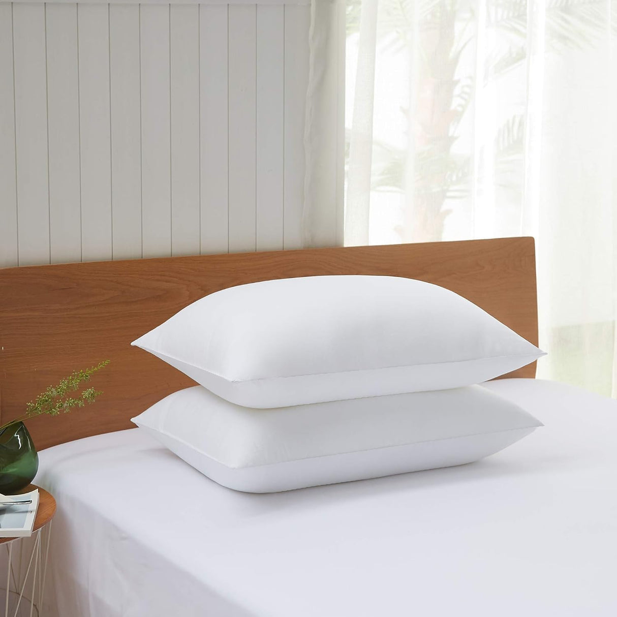 Hotel Quality Bed Pillows for Sleeping,Premium 3D Plush Fiber-Reduces Neck Pain