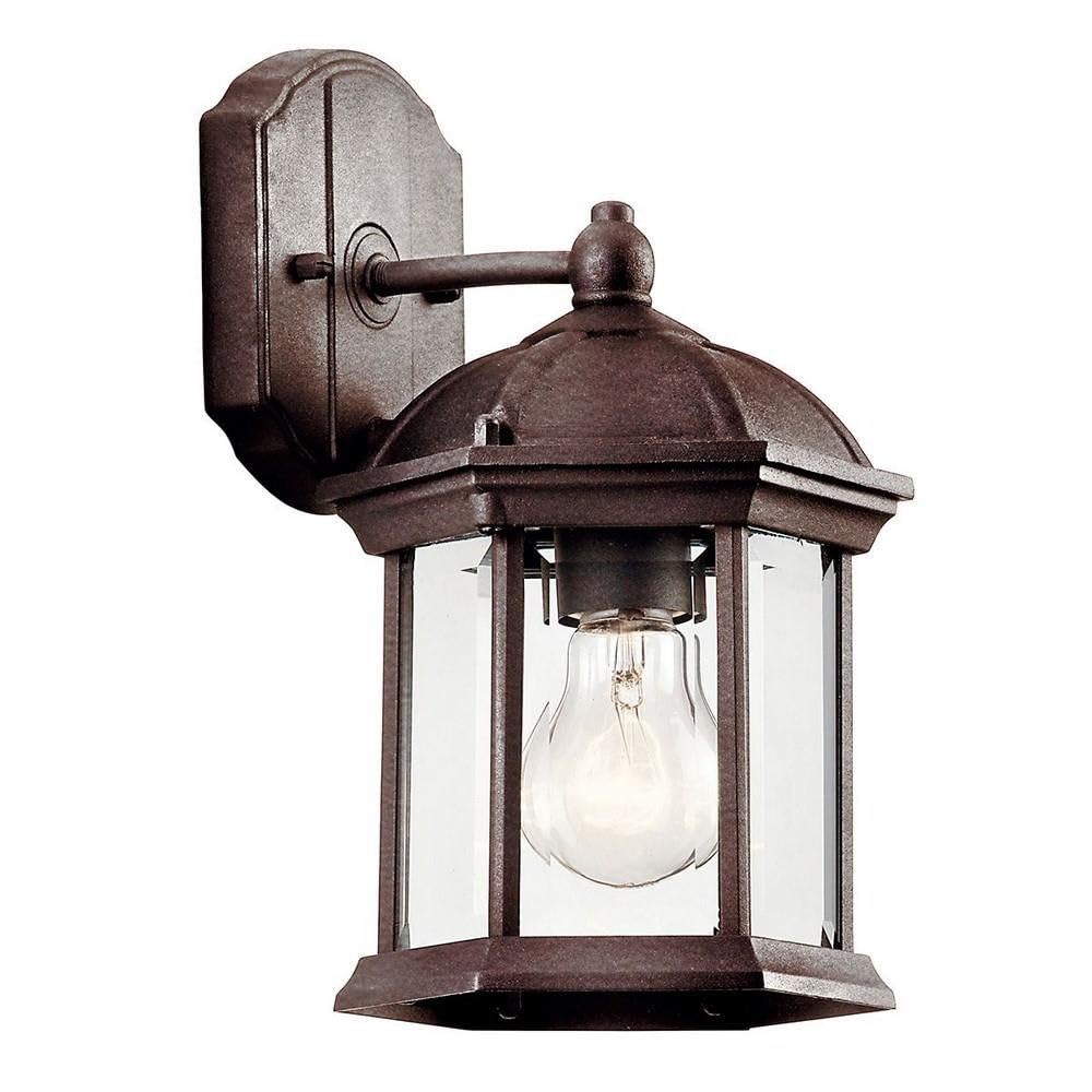 10.25" 1 Light LED Outdoor Wall Light with Clear Beveled Glass in Tannery Bronze