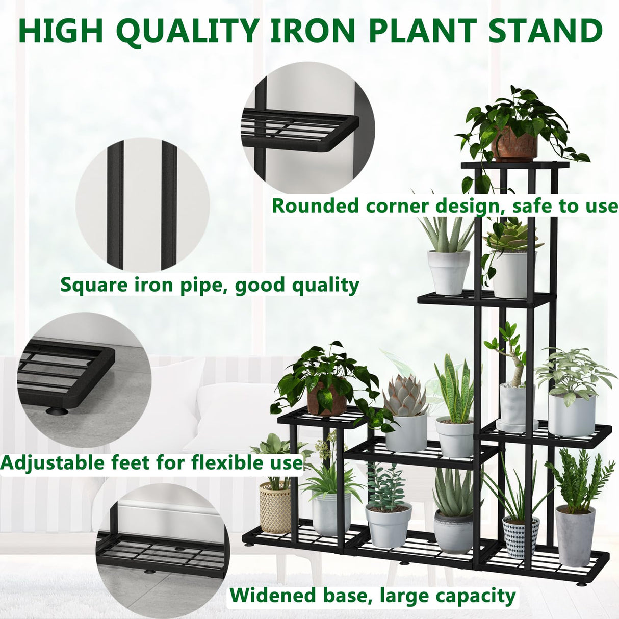 Metal Plant Stand 5 Tiers Plant Holder