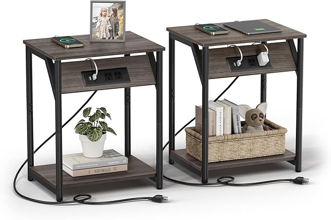Small Side Table for Living Room, Bedroom, Nightstand