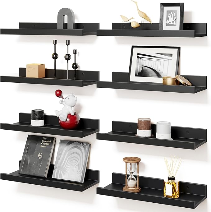 Floating Shelves, 6 Sets of Wall Mounted Shelves for Home Decor