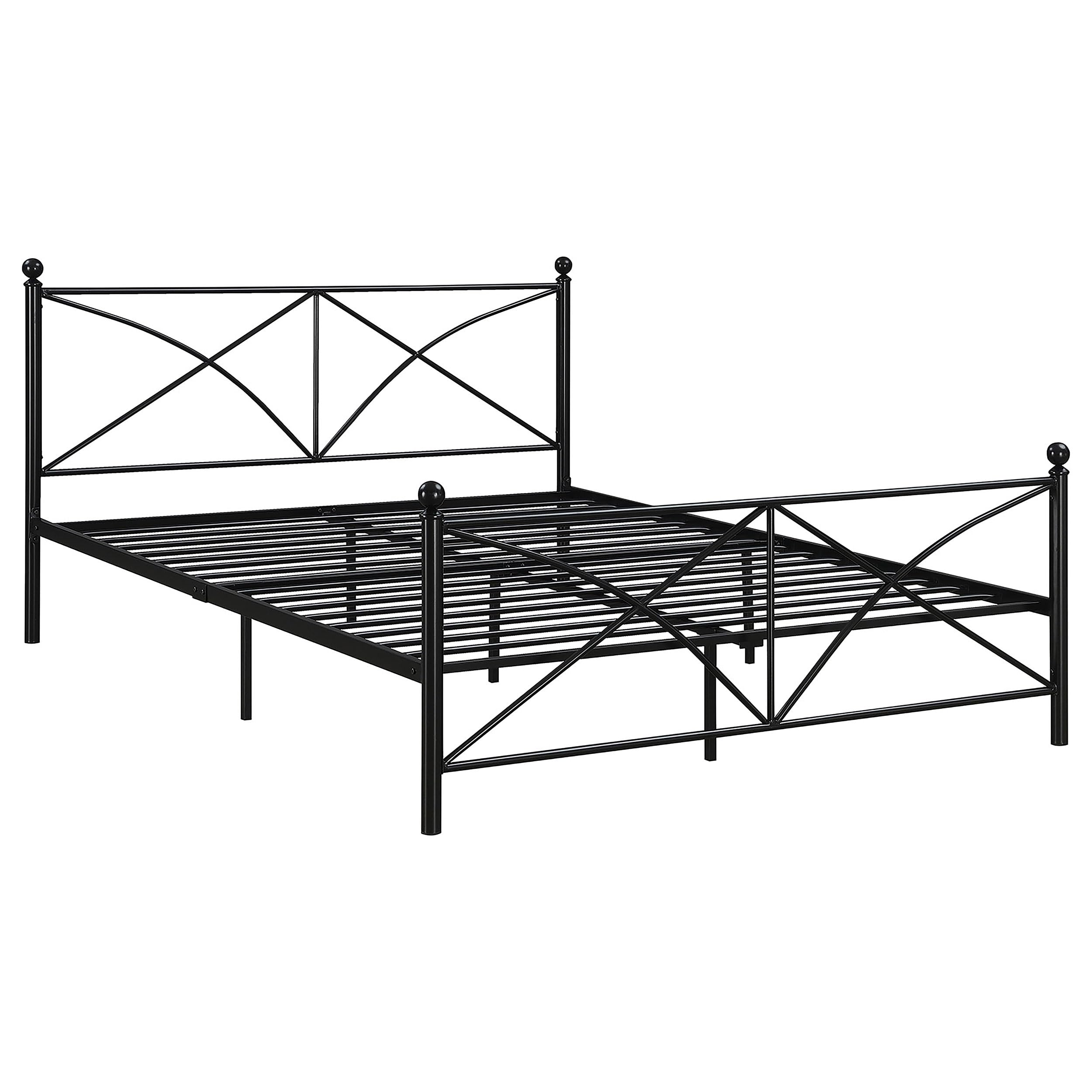 Furnishings Hart Contemporary Wood Queen Size Open Frame Bed