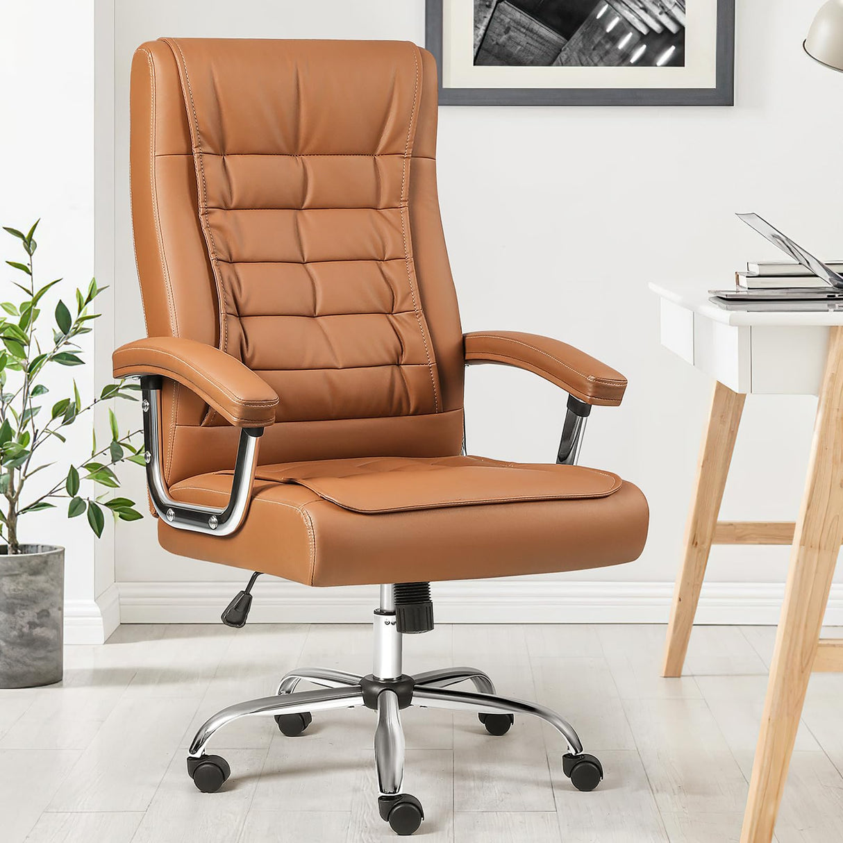 Big and Tall Office Chair,350lbs Leather Office Chair for Heavy People