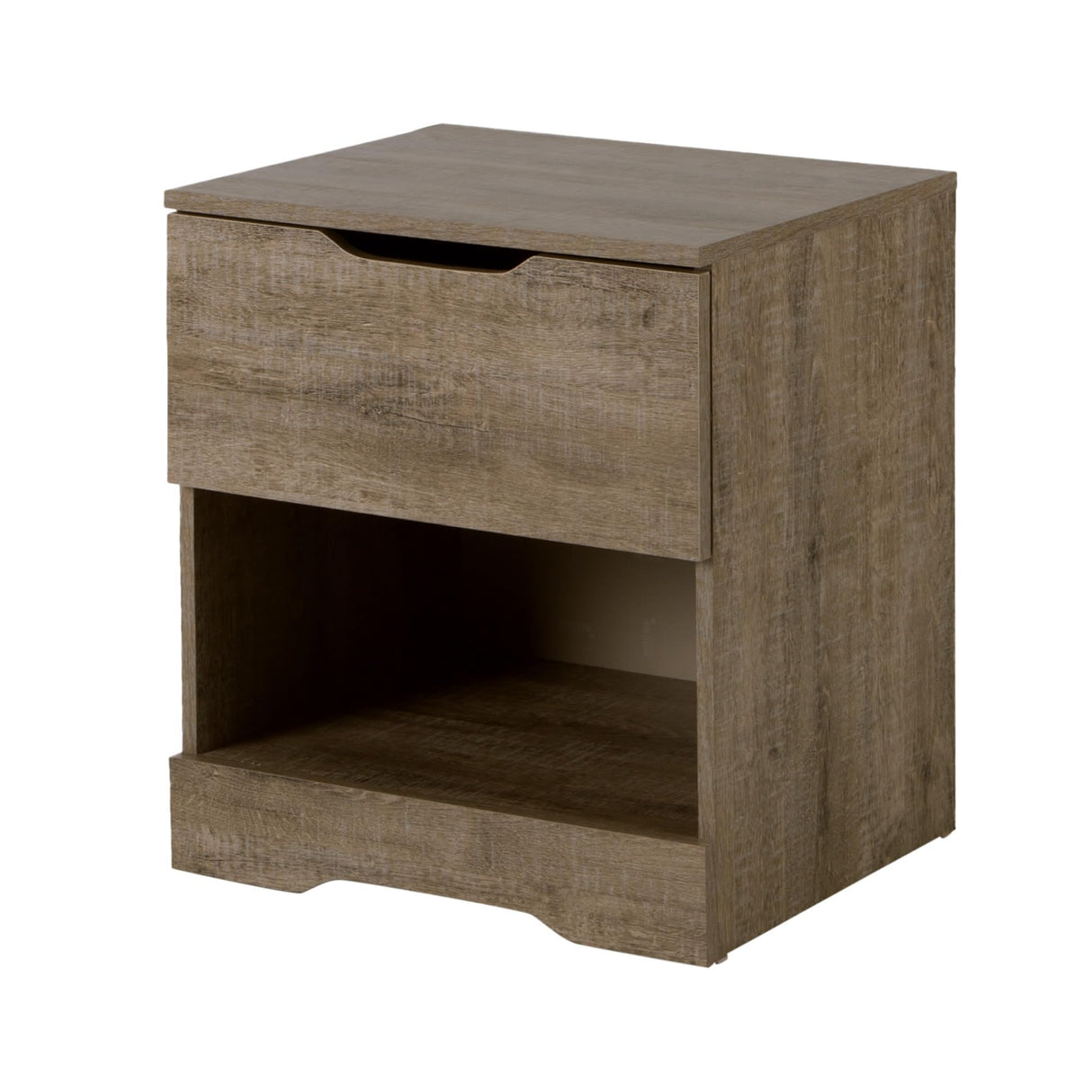 Holland 1-Drawer Nightstand, Weathered Oak
