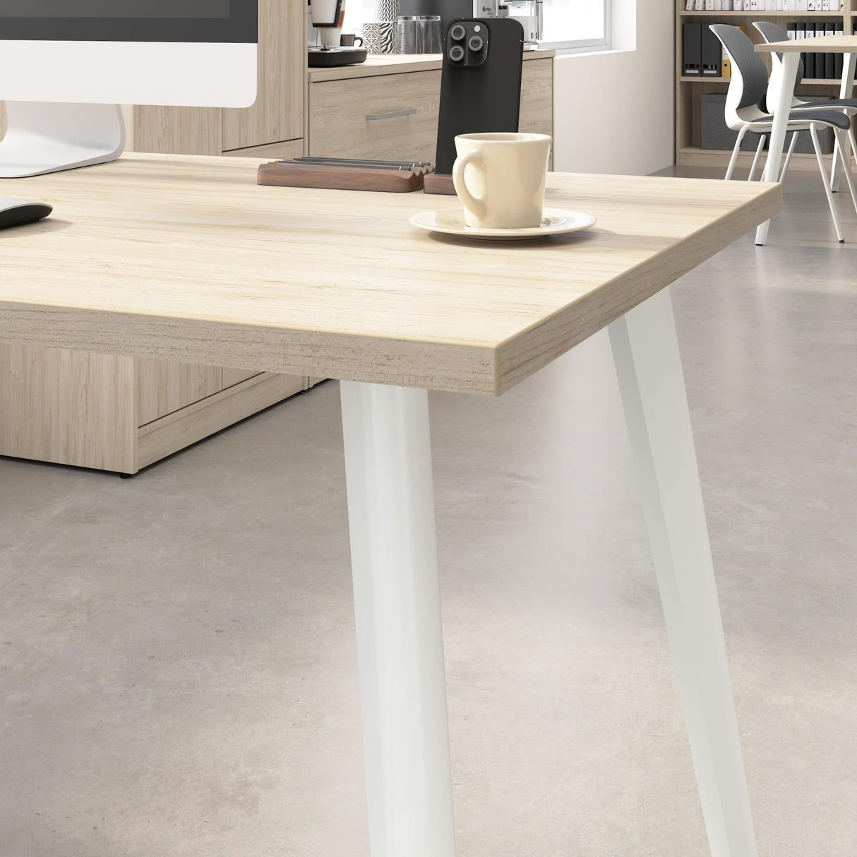 Business Furniture Computer Desk, 72 Inch PC Table for Home Office