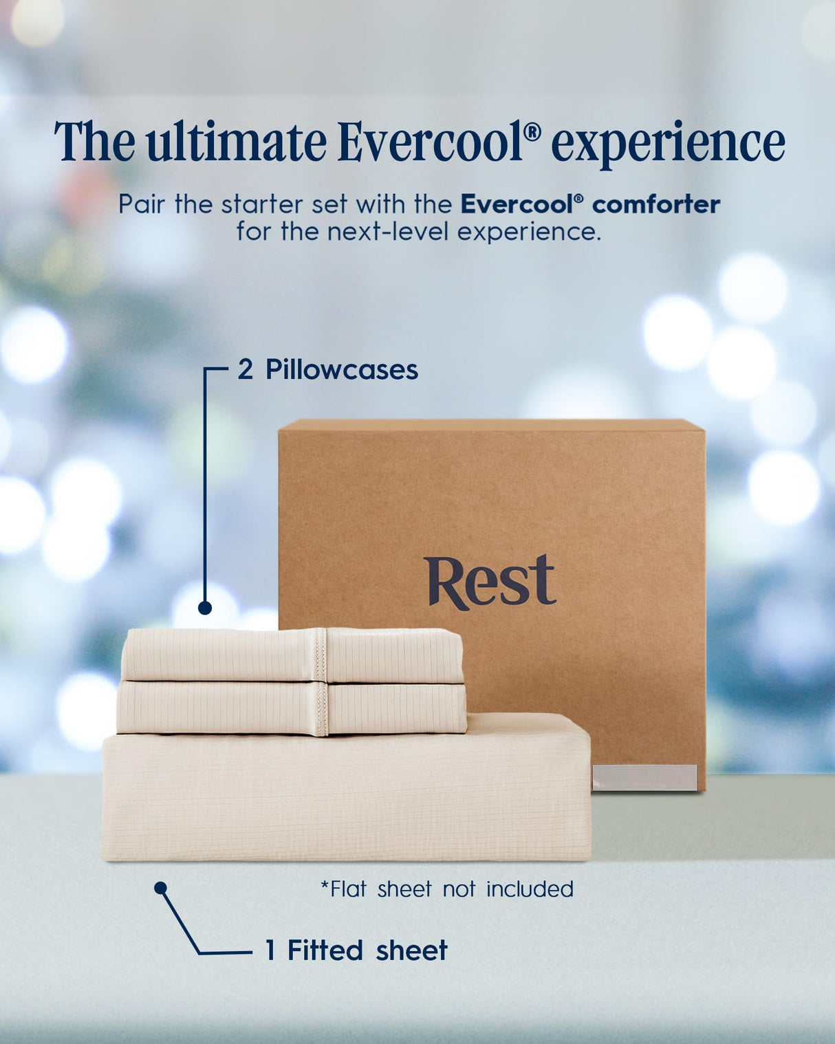 ® Evercool®+ Starter Sheet Set, 3 PCS with No Flat Sheet