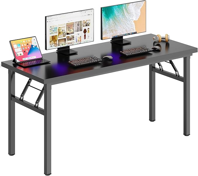 Folding Desk Computer Desk 47inches Large No Install Needed Folding Table Workstation