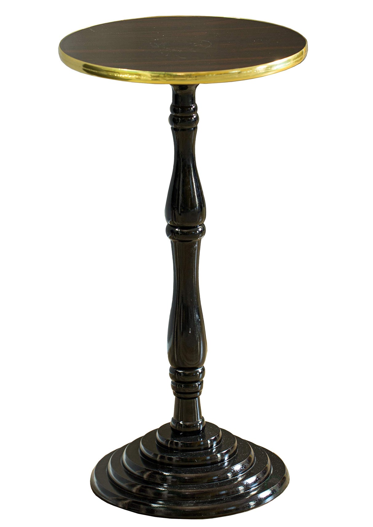 Round Wooden Side Table, Living Room Accent Pedestal End Table - Modern Furniture