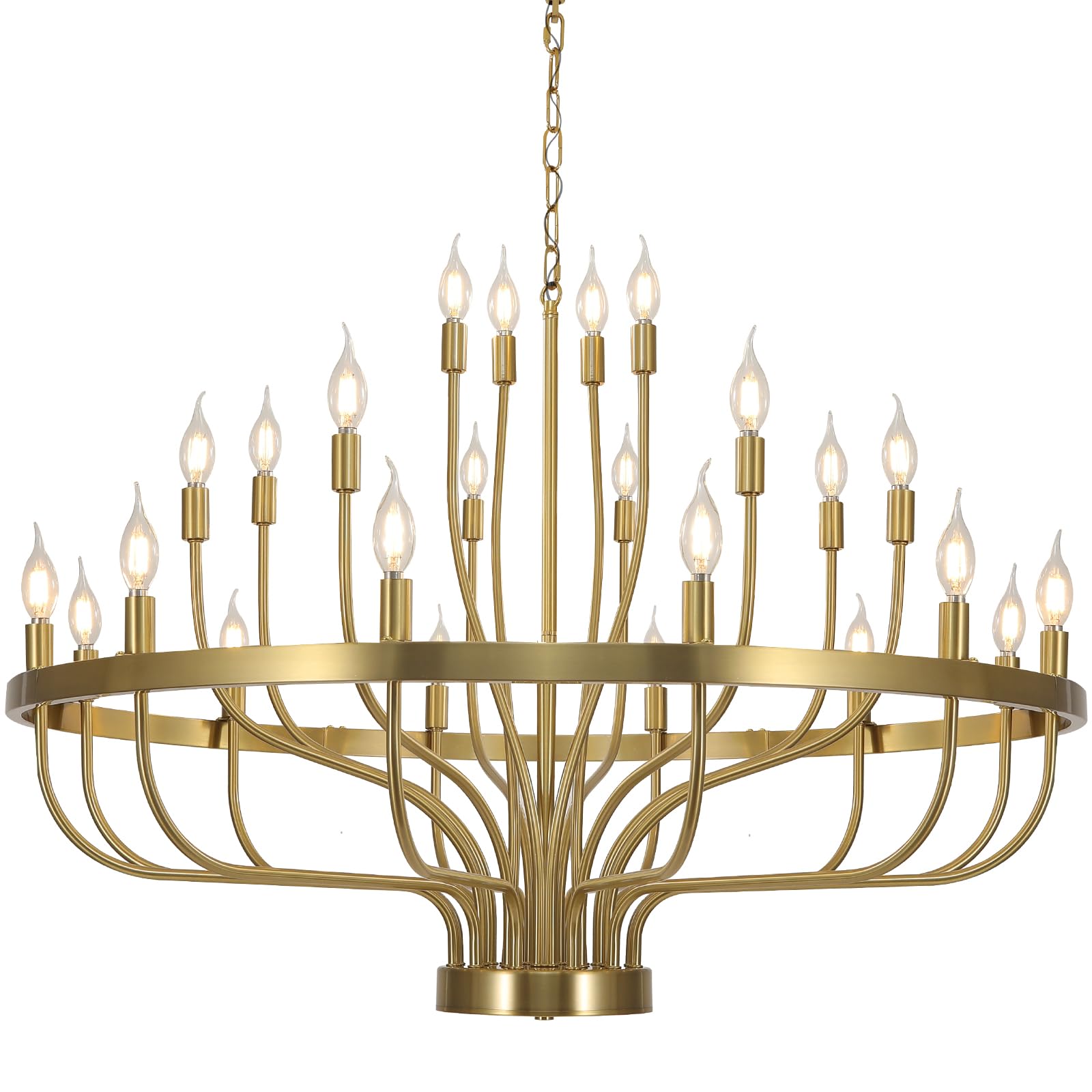 24 Light, Farmhouse Chandelier for Dining Room, Large Chandeliers for High Ceilings,