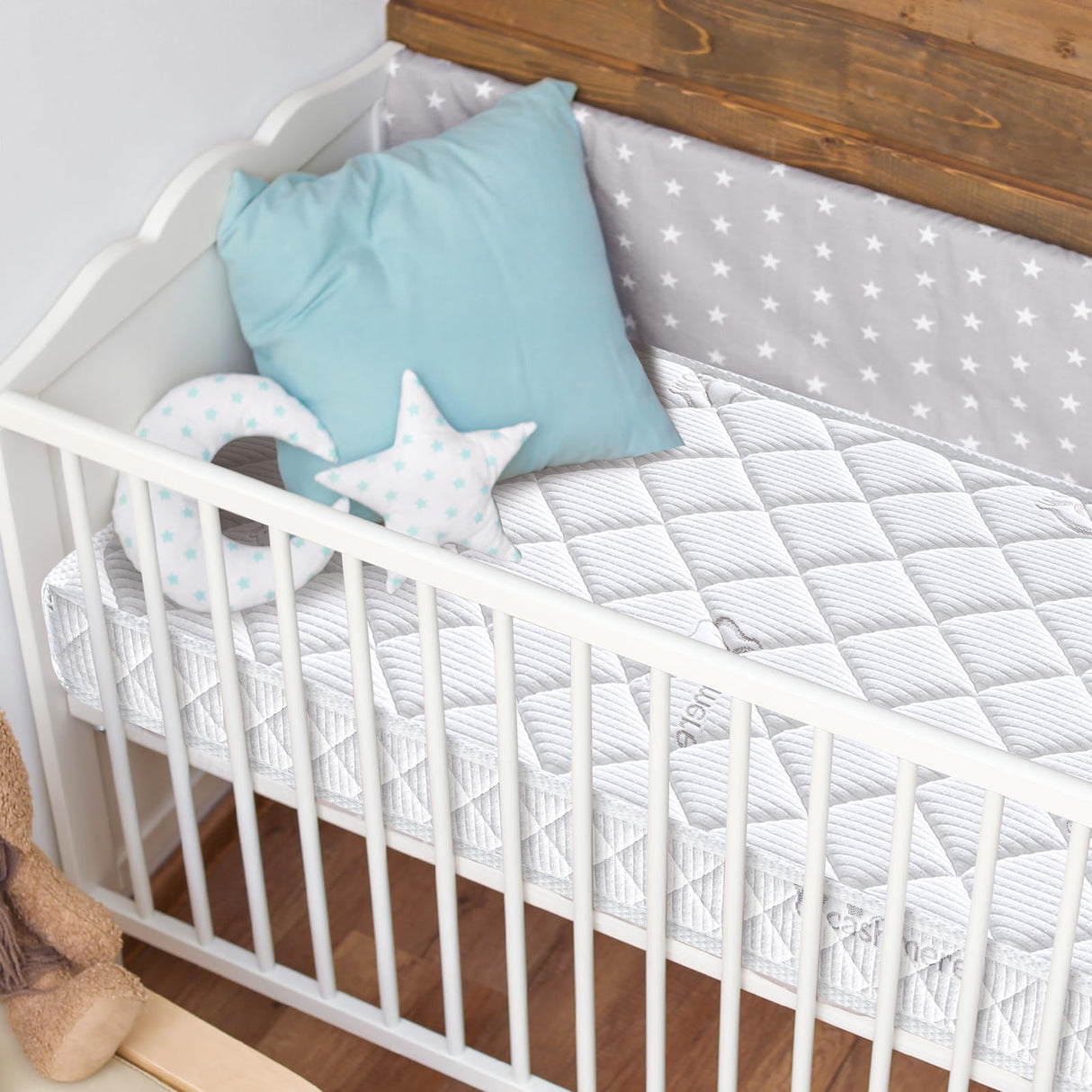 Premium Dual-Sided Crib & Toddler Mattress,100% Knitted Fabric
