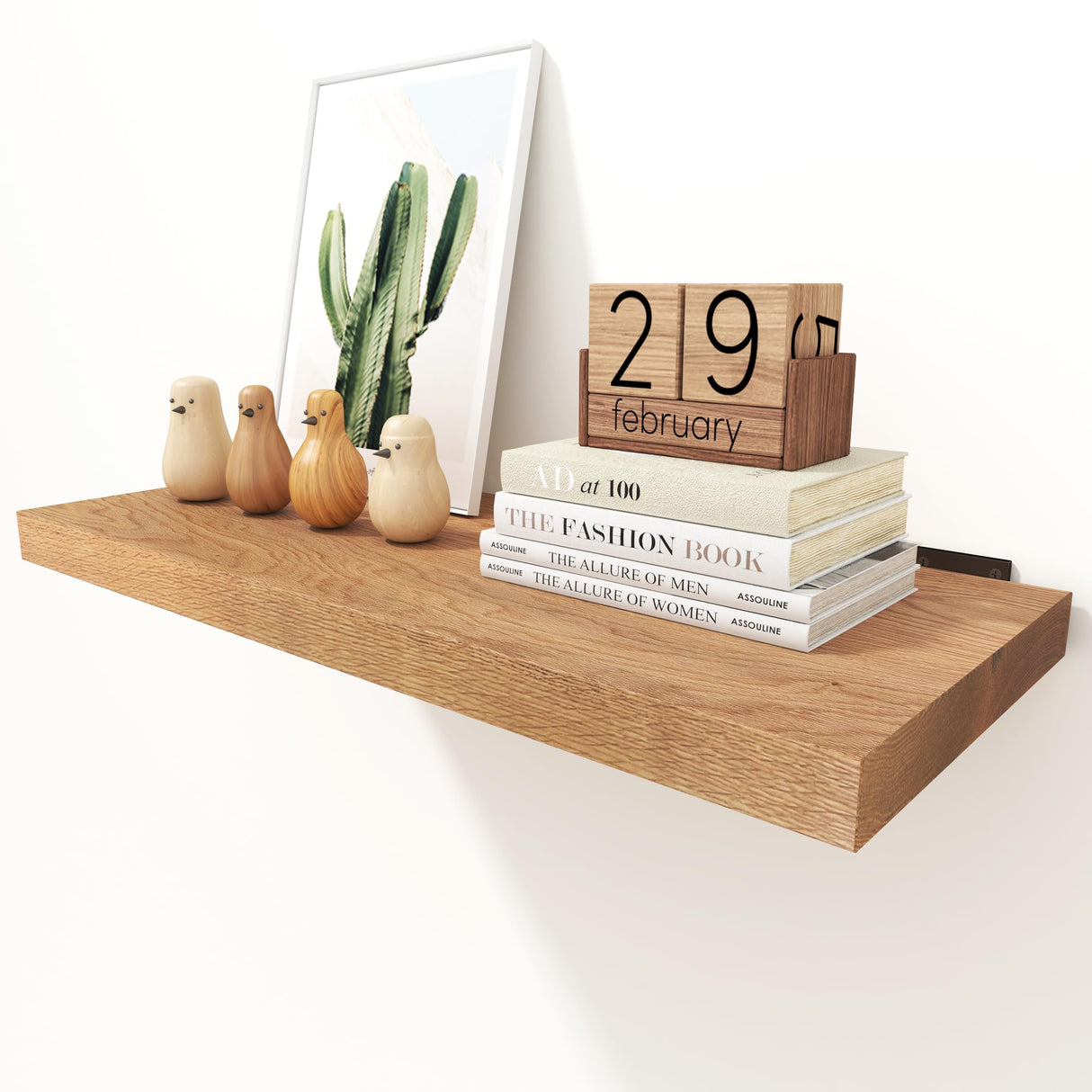 Solid Oak Floating Shelves, 24" Wide X 10" Deep Floating Shelves, Heavy Duty Floating