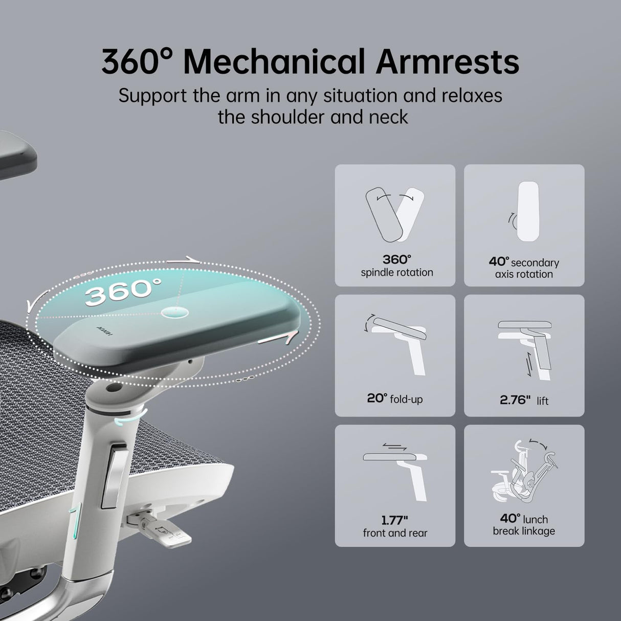 E3 Ultra Ergonomic Office Chair with 3-Zone Lumbar Support