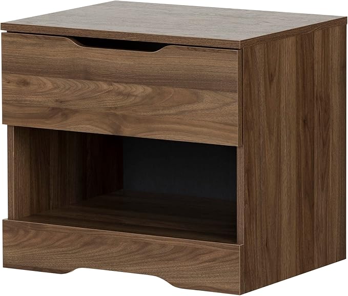 Holland 1-Drawer Nightstand, Weathered Oak