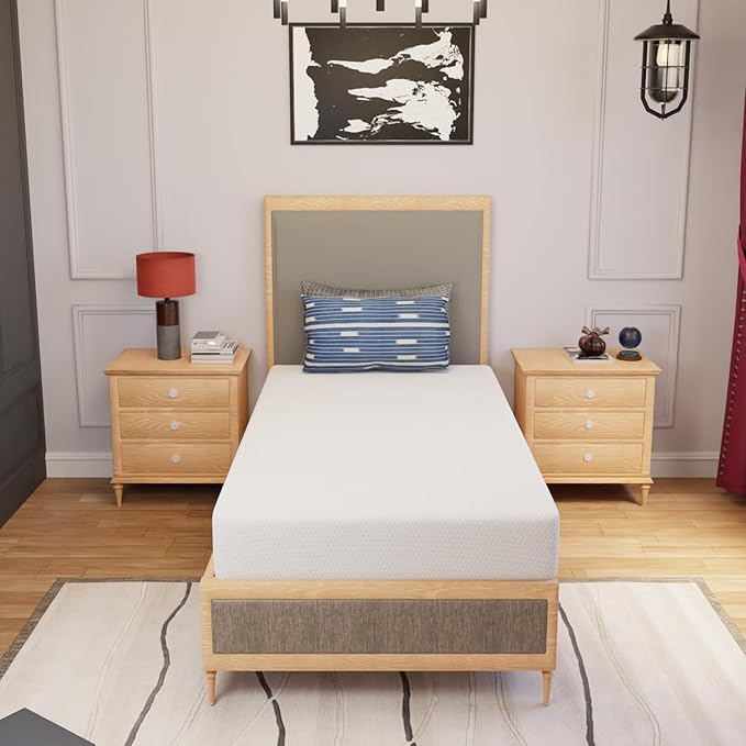 8 inch Twin Green Tea Memory Foam Mattress Cooling Gel Infused Mattress