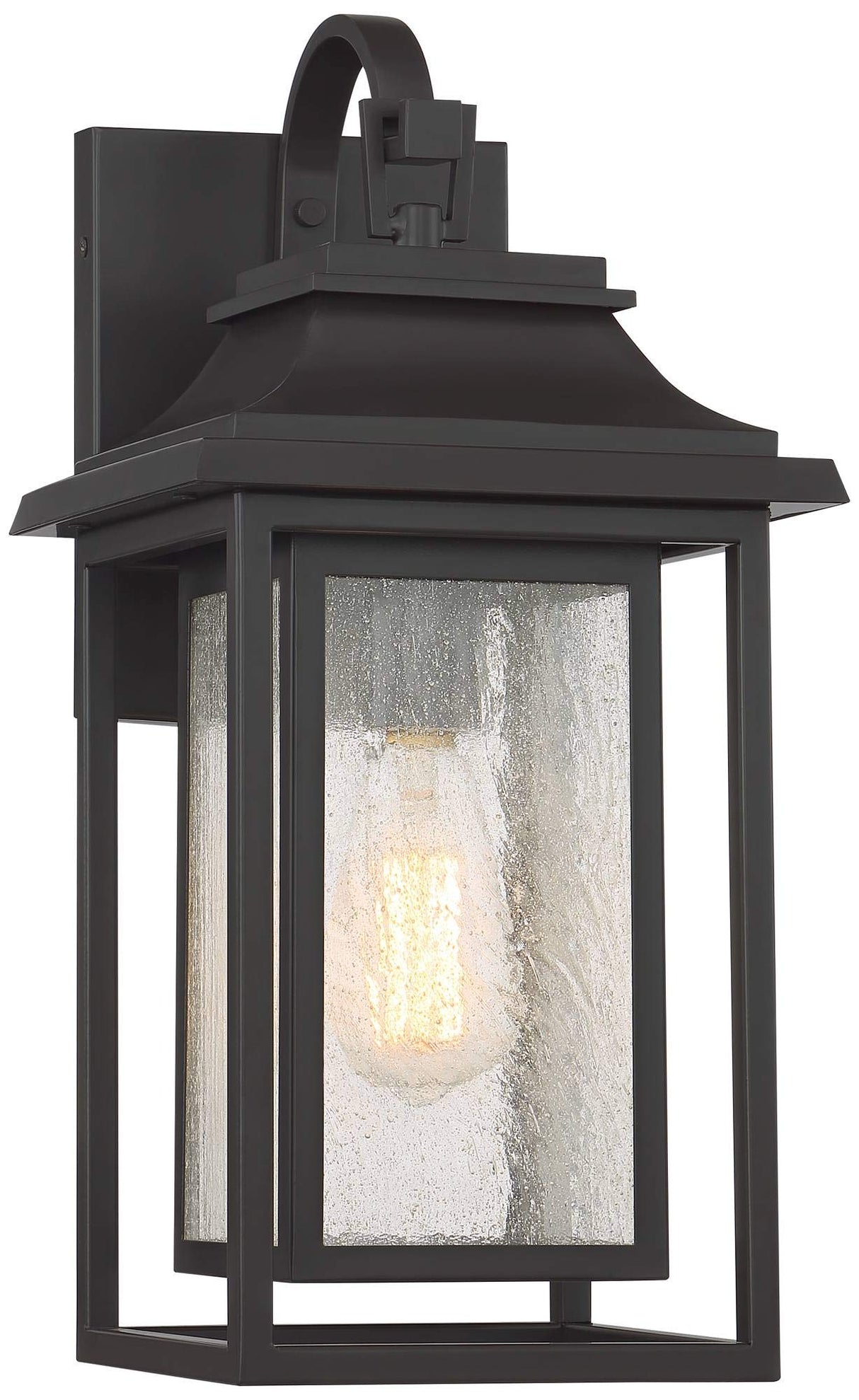 Cecile Modern Outdoor Wall Light Fixture Painted Bronze Aluminum Box Frame 17 3/4"