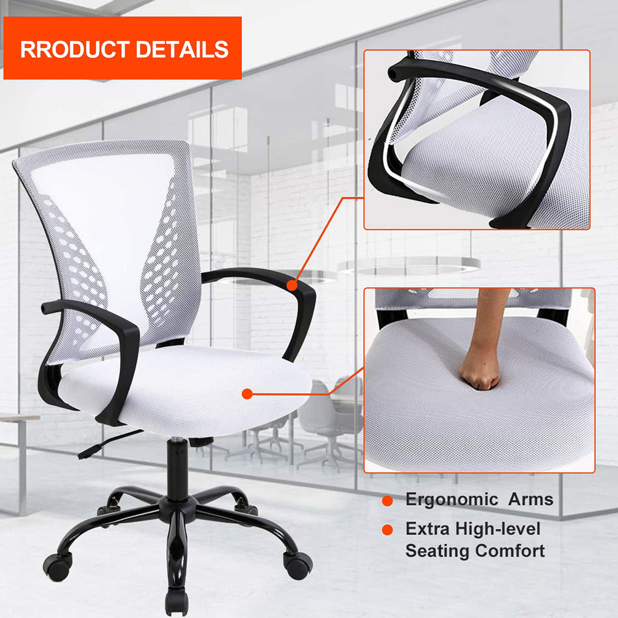 Conference Room Chairs Home Office Chair Ergonomic Desk Mesh Computer