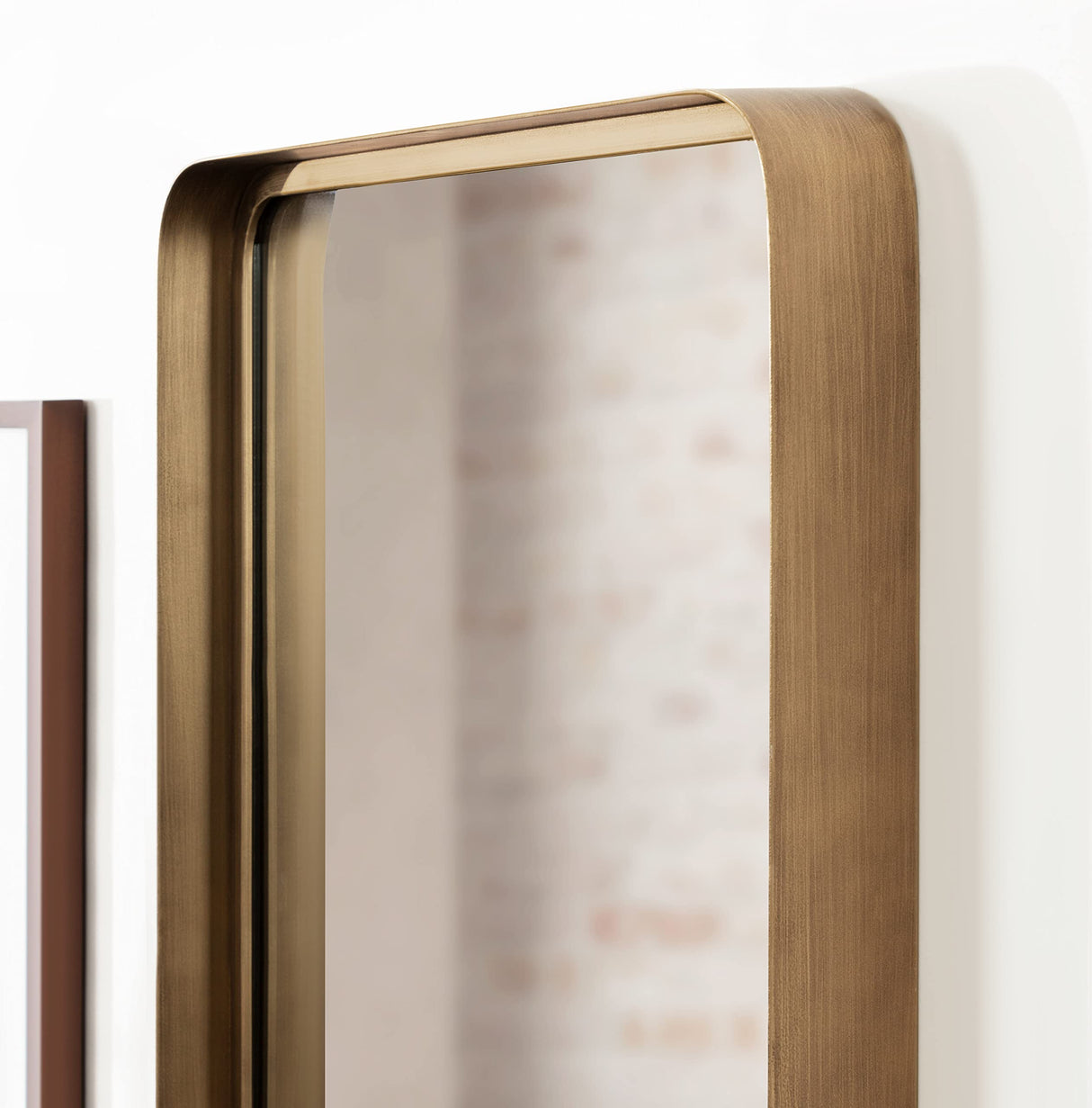 Armenta Modern Soft Rectangle Metal Framed Mirror