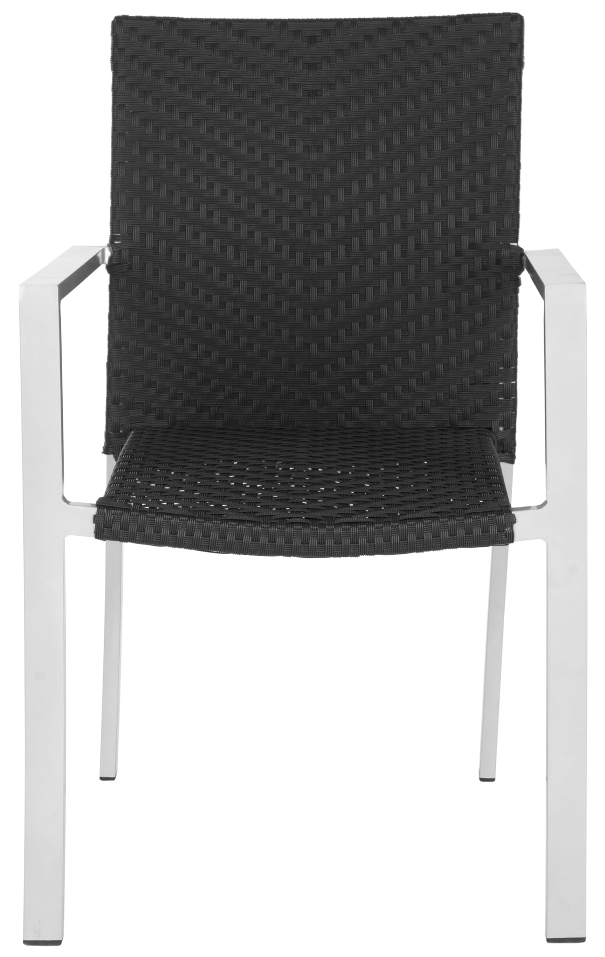 Home Collection Cordova Black Indoor-Outdoor Stacking Arm Chair