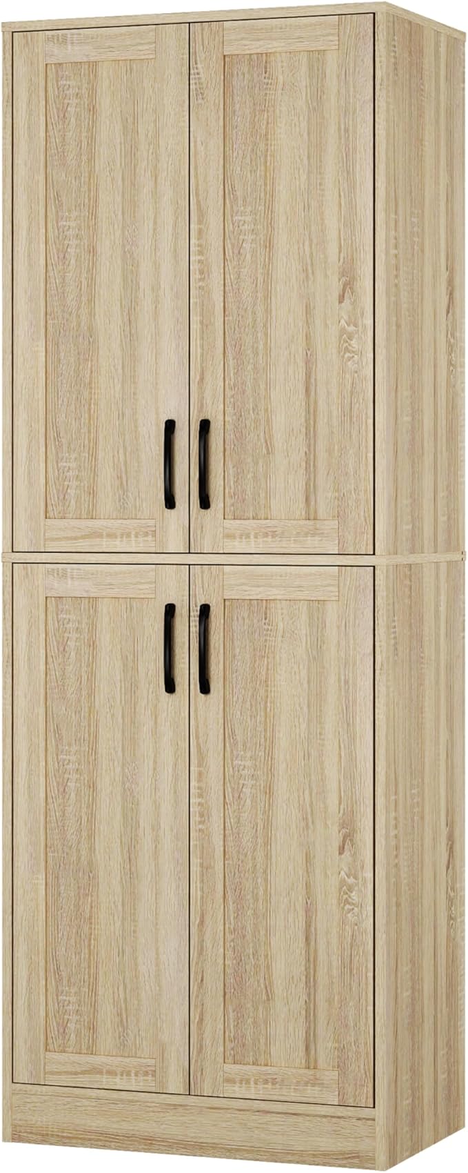 Storage Cabinet, Kitchen Cabinet with Doors & Shelf, Tall Storage Cabinet for Bathroom,