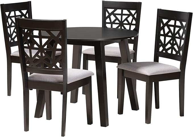 Set, 5-Piece, Beige/Dark Brown