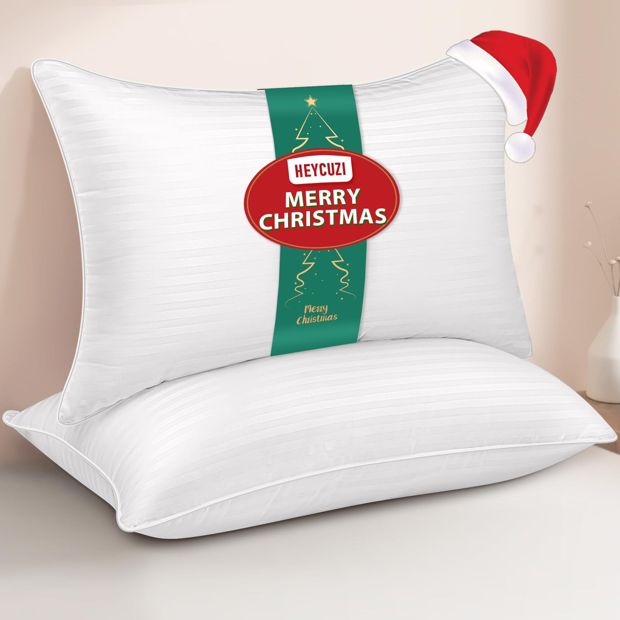 Size Bed Pillows Set of 2 - Premium Down Alternative Cooling Pillows for Side, Back, and Stomach Sleepers