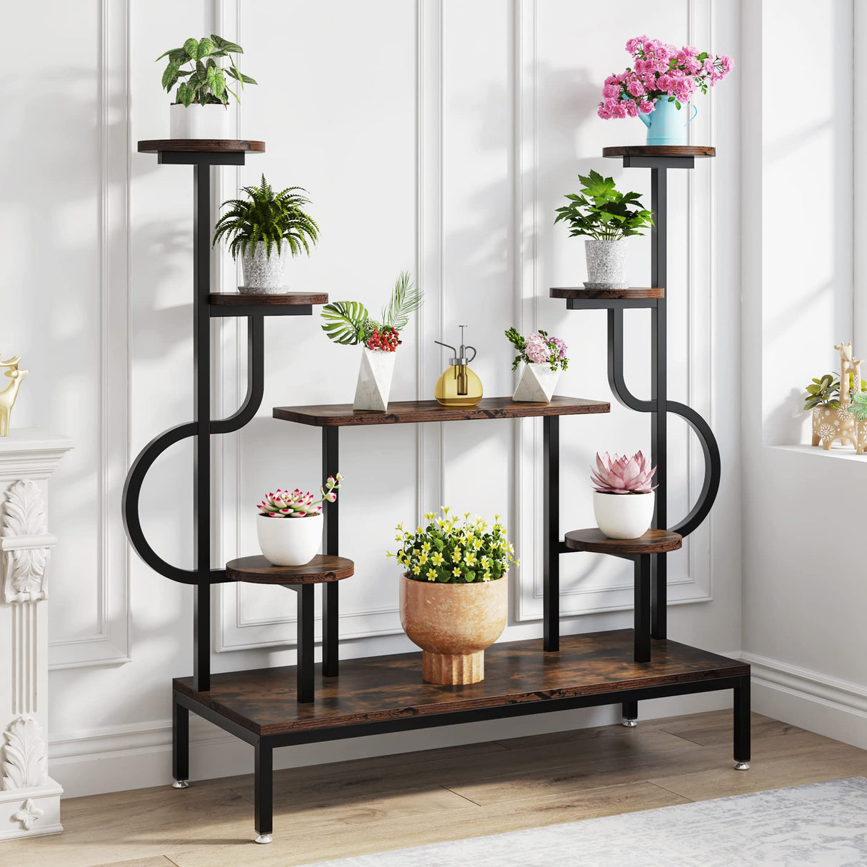 VertiBloom 8 – Multi-Tier Corner Plant Shelf