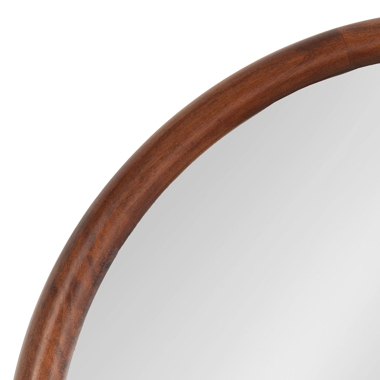 Kate and Laurel Talma Tall Arched Wall Mirror, 20 x 36, Dark Walnut, Transitional Arch Mirror with Solid Poplar Wood Frame and Rounded Frame Profile