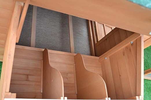 Deluxe Large Wood Chicken Coop Backyard Hen House 6-10 Chickens