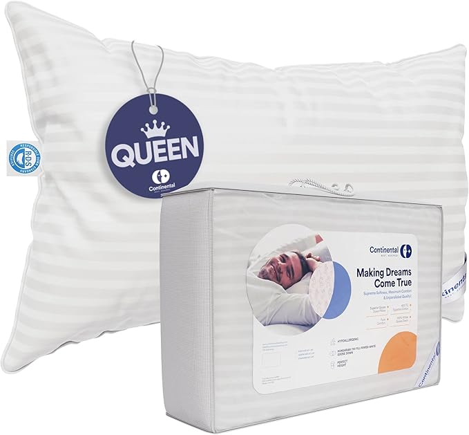Down Pillows Queen Size Pack of 1 - Family Made in New York