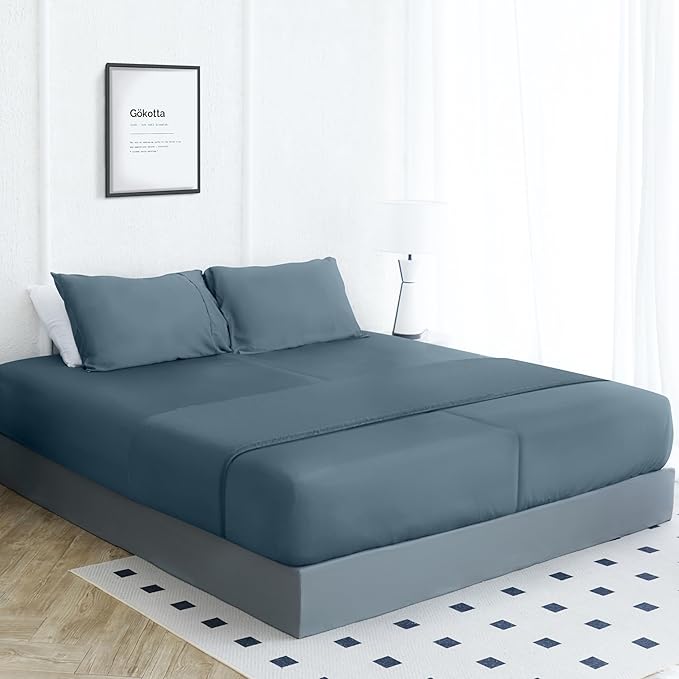 King Size Bed Sheets 6 Piece Set, 100% Rayon Derived from Bamboo