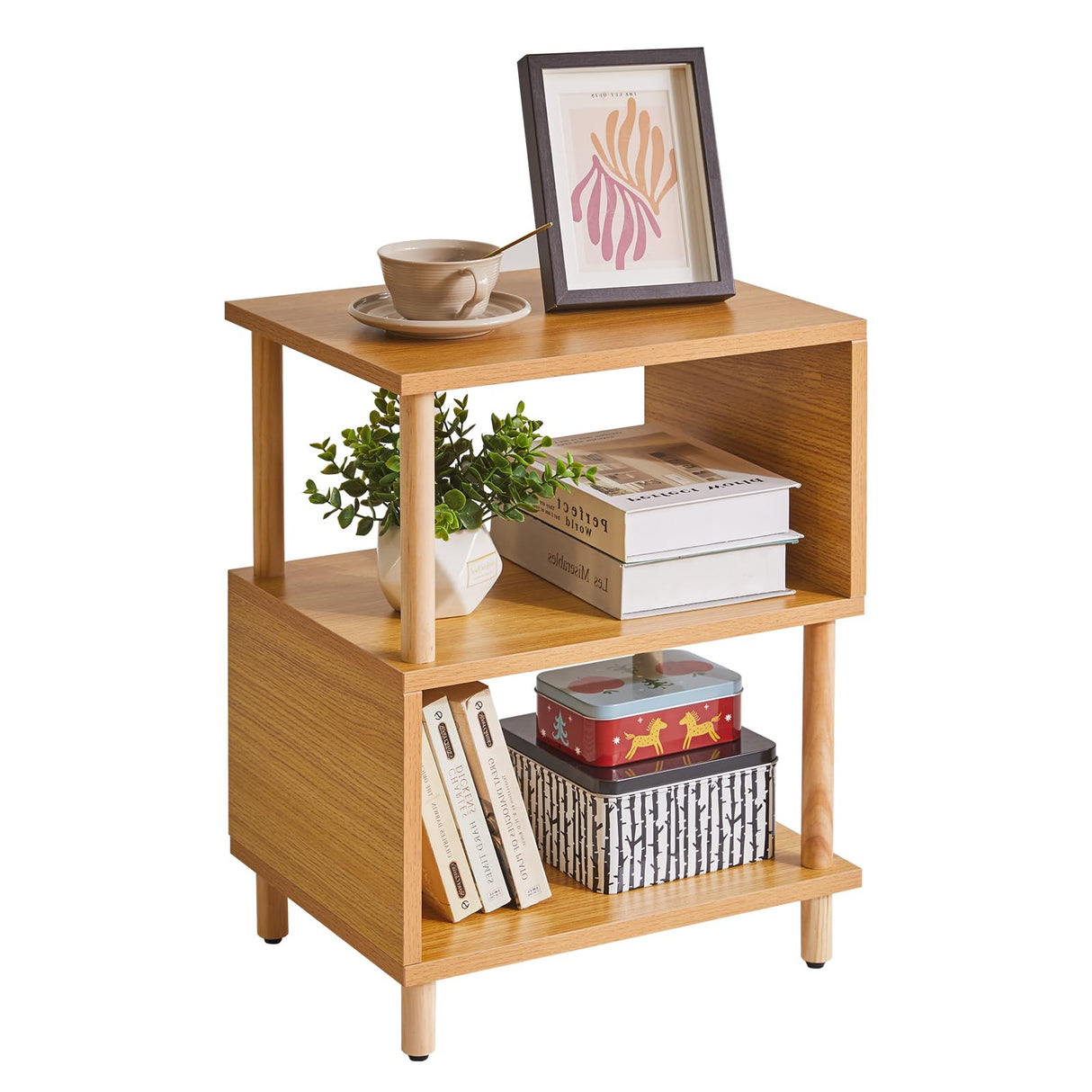 Night Stand with Open Shelf, Nightstand
