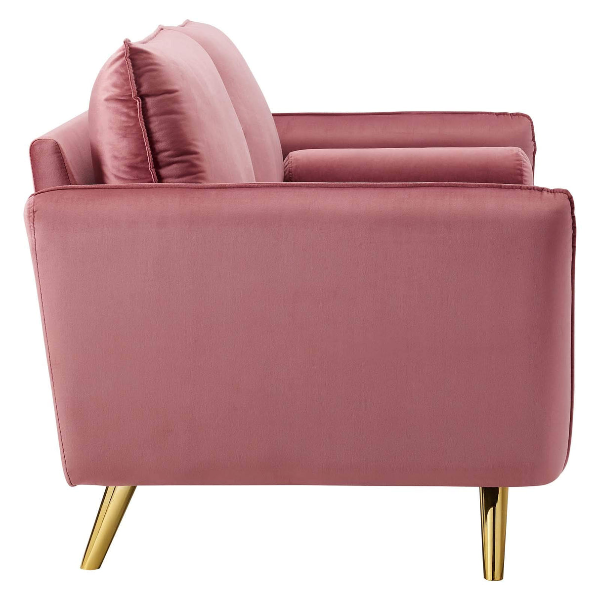 Revive Performance Velvet Sofa, Dusty Rose