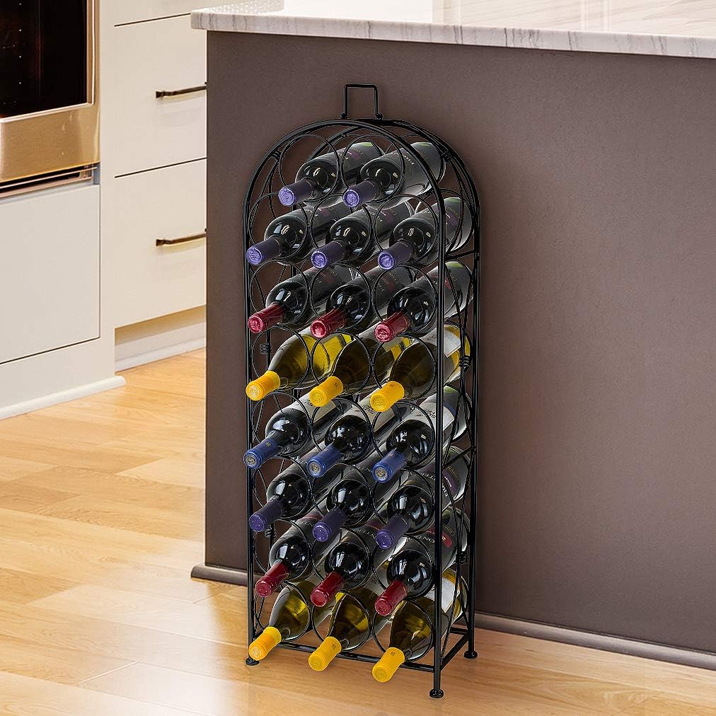Freestanding Wine Rack - Elegant and Unique Bordeaux Chateau Style Floor Wine Stand