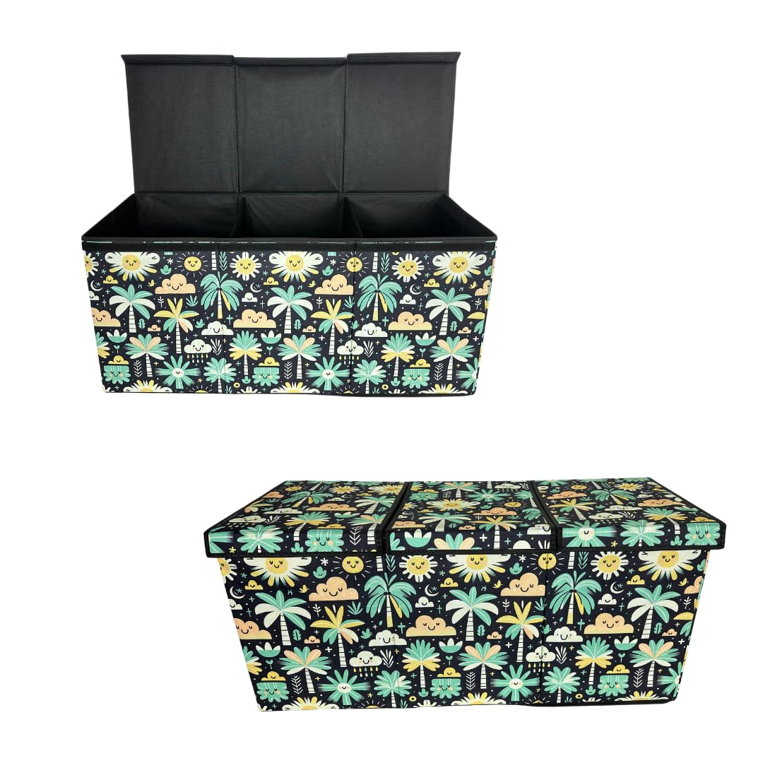 Extra Large Kids Toy Chest - Foldable Toy Storage Organizer with Soft Close Lid - Sturdy