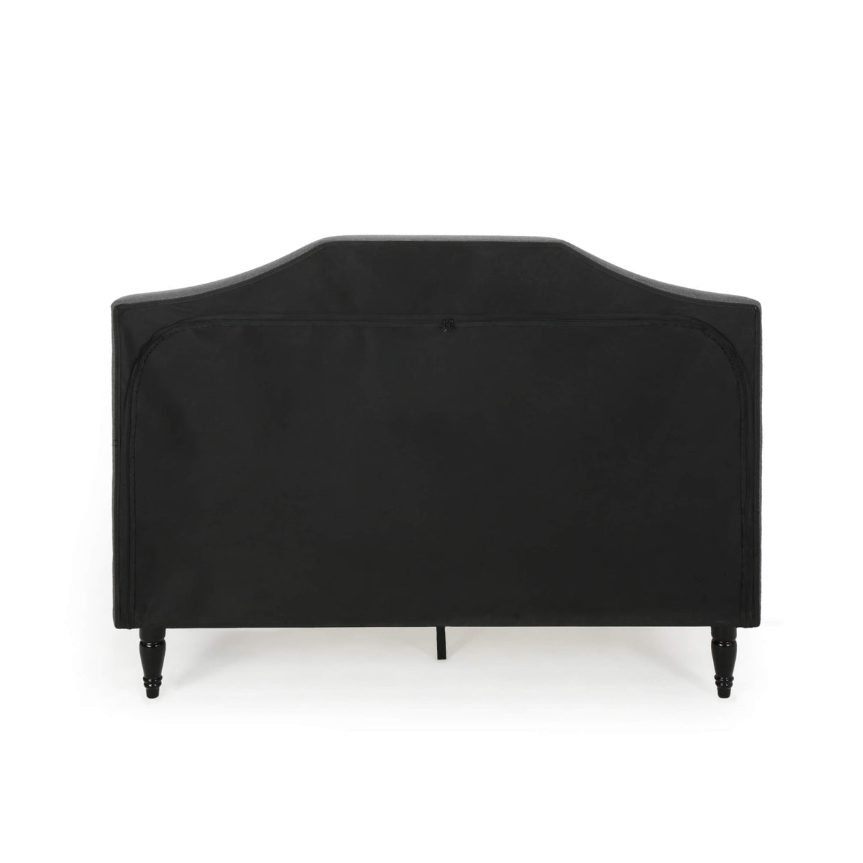 Contemporary Low Profile Fully Upholstered Fabric Platform Bed Frame, Queen,