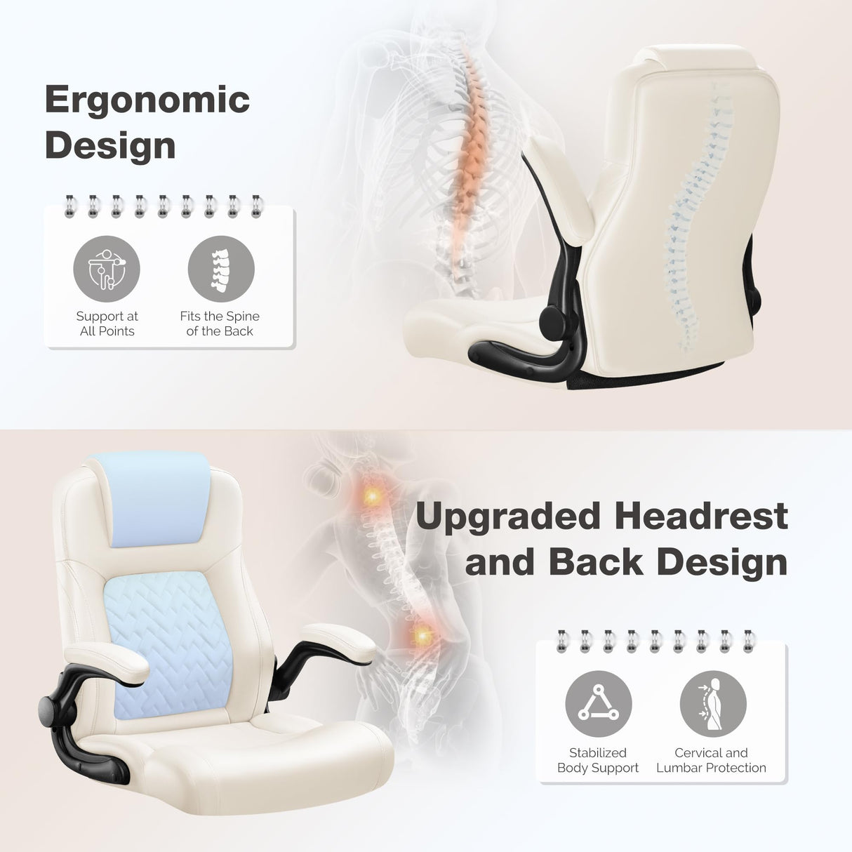 Big and Tall Office Chair 500lbs - Ergonomic High Back Executive Desk Chair