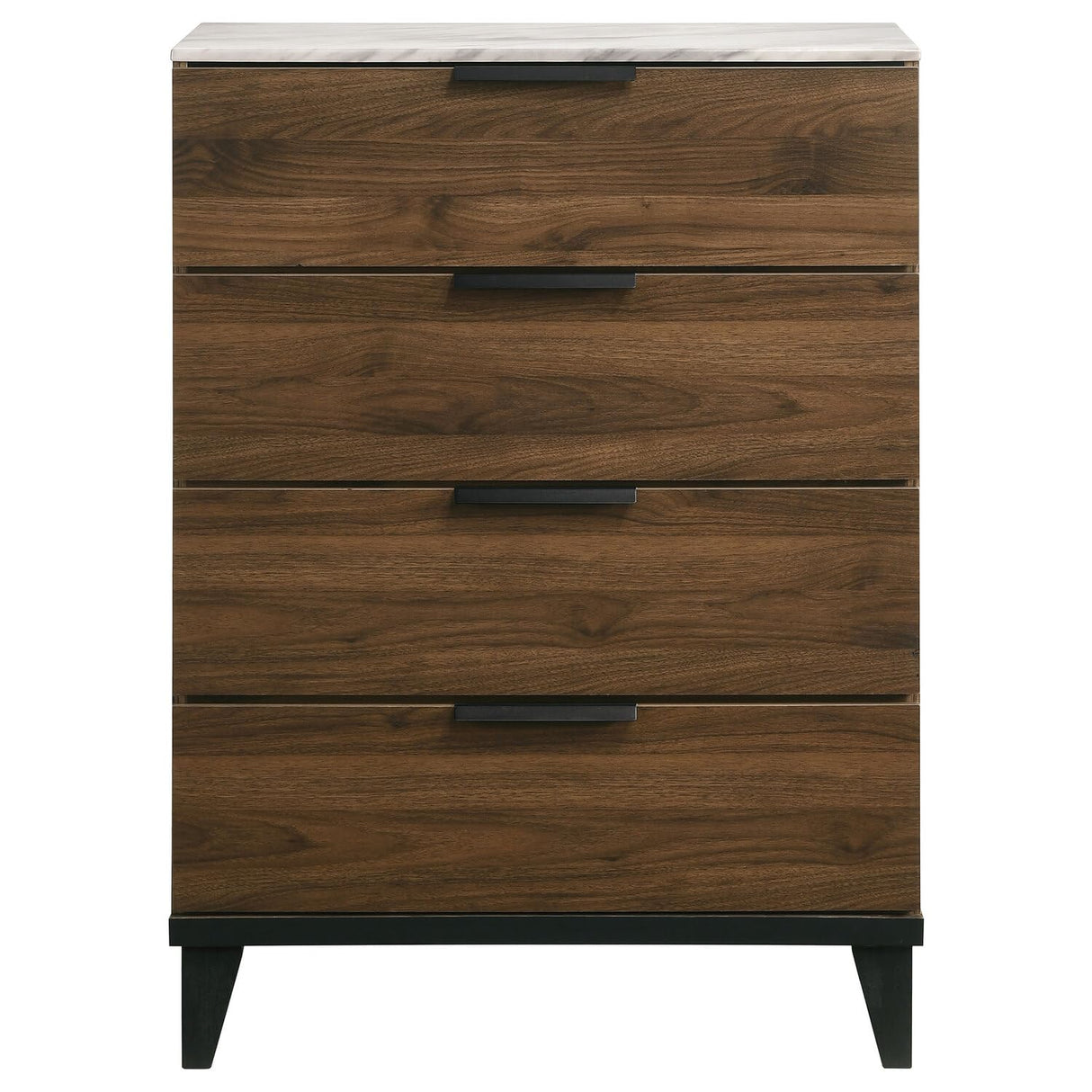 Mays 4-drawer Chest Walnut Brown