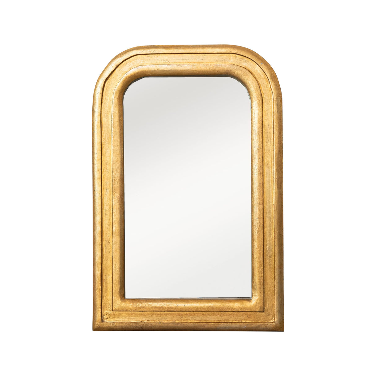 Antique Mango Wood Oval Wall Mirror, Gold