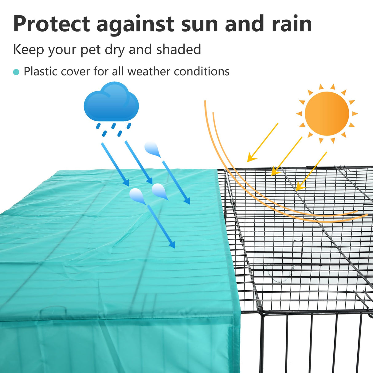 FeatherFort Mini Chicken Run – 6x4ft Coop with UV Roof, Secure Door & Rustproof Frame