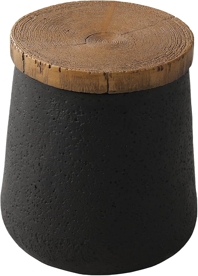 Outdoor Accent Table, 13" W Hourglass Shaped Outdoor Side Table for Patio