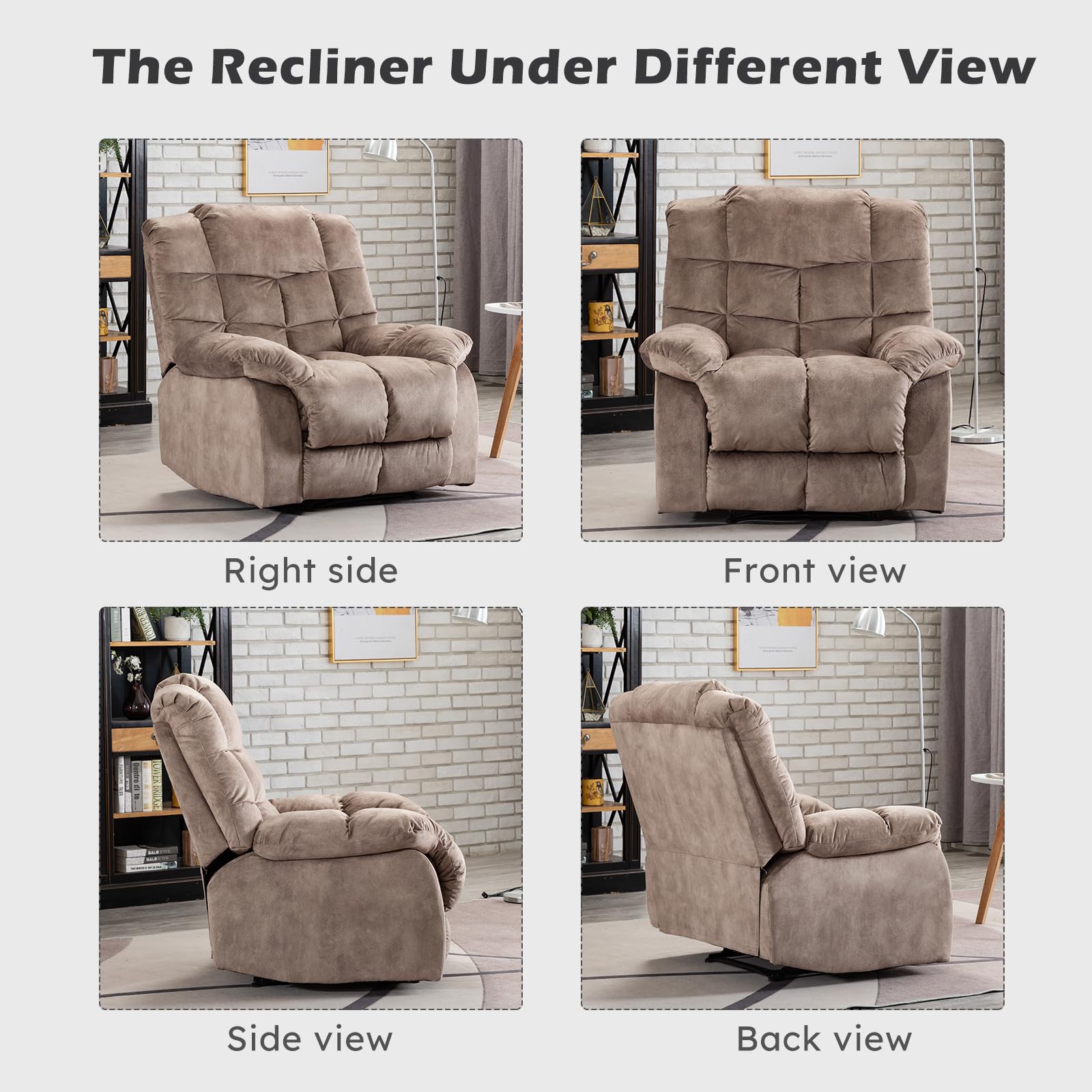 LunaLounge Recliner Armchair – Footrest & Adjustable Backrest
