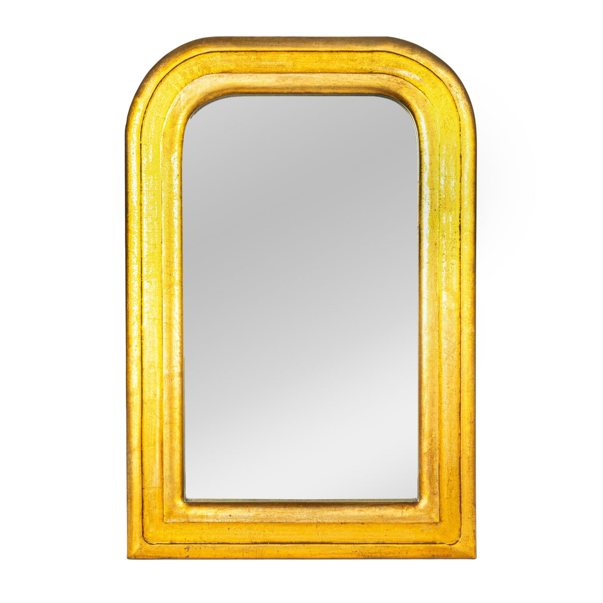 Antique Mango Wood Oval Wall Mirror, Gold