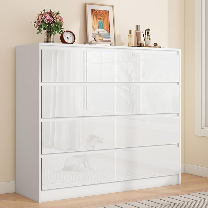 8 Drawer Dresser for Bedroom, Simply Modern Chest of Drawers