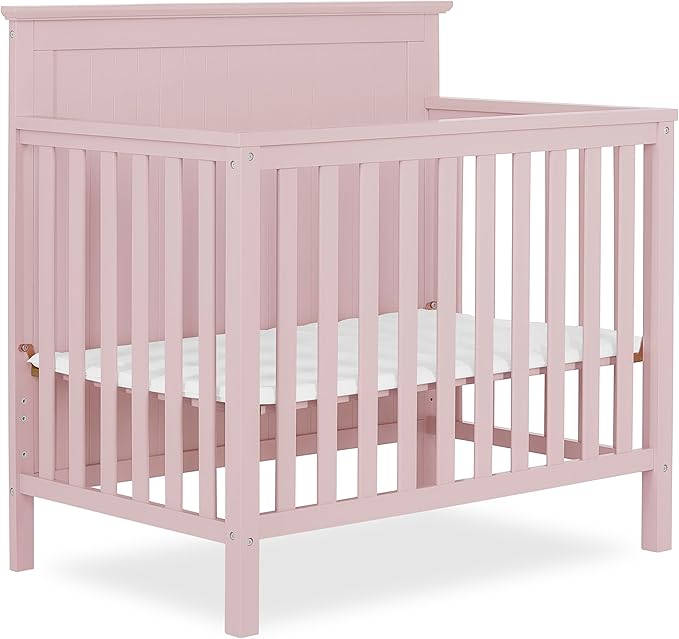 Ava 4-in-1 Convertible Mini Crib in Olive, Greenguard Gold Certified, Non-Toxic Finish